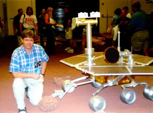 David Black and Mars Rover Mock-up