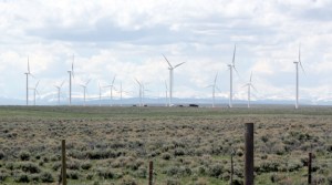 Wind turbines near Evanston, Wyoming