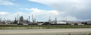 Sinclair oil refinery near Rawlins, Wyoming