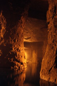 Pillars and chambers in the Bonne Terre mine