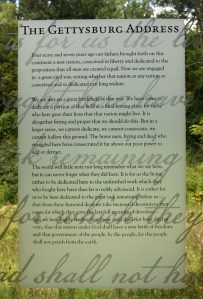 Gettysburg Address at Visitors Center Museum