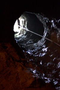 Shaft leading to the surface in the Bonne Terre lead mine