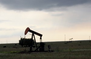 Oil jacks northwest of El Dorado, KS