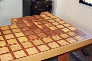 Different woods used to represent families of elements