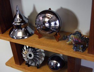 Samples of silicon and bismuth in Theo Gray's office