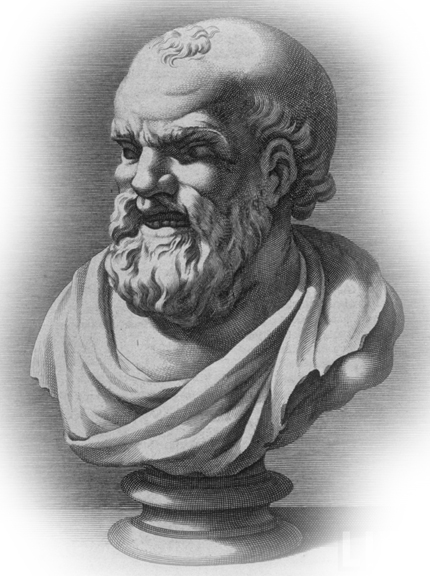Engraving of Democritus