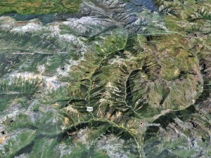 Silverton to Ouray route