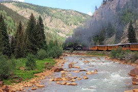Staining along the river