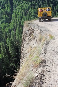 Jeep on cliff Jeep on cliff