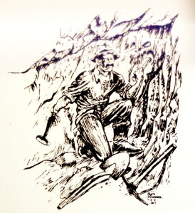 Single jack illustration-s Single jacking