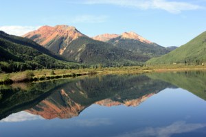 red mountain reflection