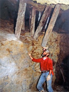 Open stope in the Big Six Mine.