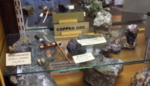 Copper ore on display in the Silverton, Co. museum.