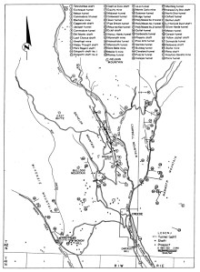 Map of mines in the Creede Mining District.