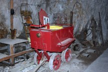 Honey car in the Creede Underground Mining Museum. OK, I'll say it: whoever had to clean this out each day had a really crappy job. . .