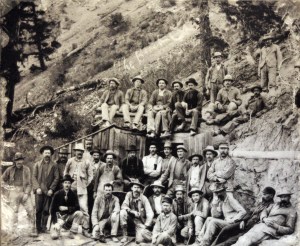 Miners at the Black Creek Mine near Lake City, Colorado.