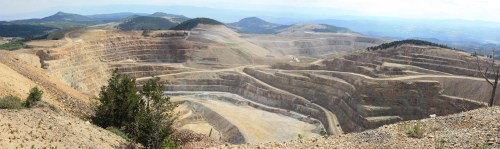 Panorama of the Cripple Creek and Victor Open Pit Gold Mine