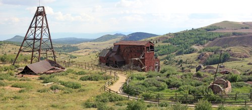 Vindicator Valley with Headframe and Mill
