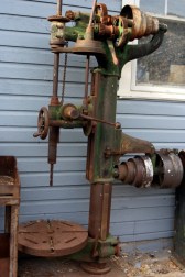 Belt-driven drill press at the Tintic Mining Museum