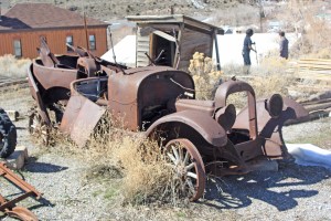 Old car behind the Tintic Mining Museum in Eureka, Utah.