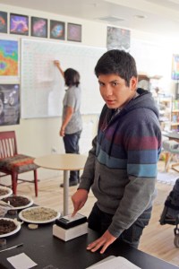 Recording data for the reflectance spectrometer on the Tintic soil samples.