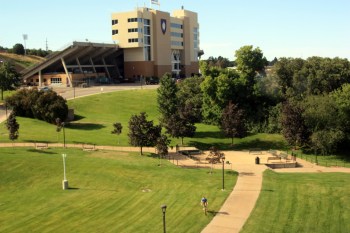 Weber State University campus seen from the science building
