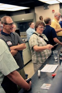 Weber State University chemistry lab, with Dr. Donaldson and his wife.