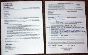 Award letter for the ING Unsung Heroes Award. It's always a good day when you receive one of these!