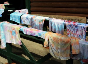 Drying T-shirts at Timp Lodge.