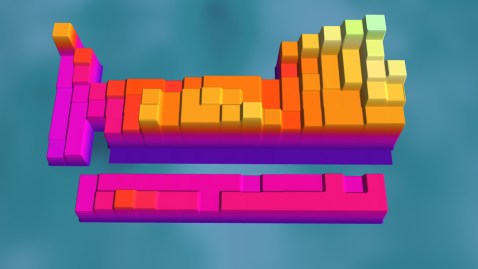 Electronegativity model in Daz3D Bryce. An altitude sensitive texture has been applied.