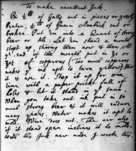 Isaac Newton's recipe for iron-gall ink