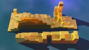 Melting points with a golden texture