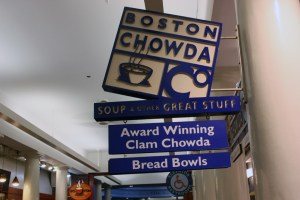 One of the many food stalls inside Quincy's Market.
