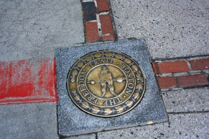 A marker on the Freedom Trail