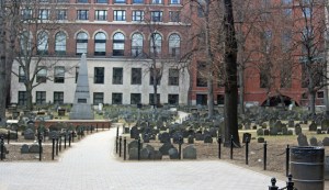The Granary Burying Ground, where Paul Revere and Sam Adams are buried