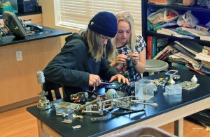 Looking through junk, coming up with ideas.