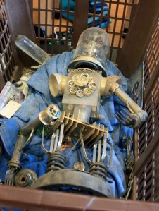 Philo the Robot, named for Philo T. Farnsworth, the inventor of television. He needs some repairs.