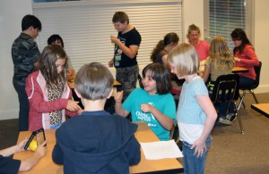 An activity during our Science Showcase night; April, 2014.
