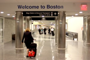 Arriving at Logan International Airport in Boston