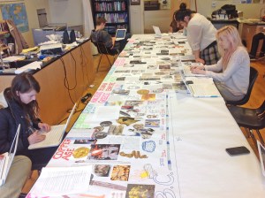 The entire banner with students from my chemistry class.