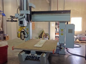 Foam milling machine used to cut the pieces for the dragon.