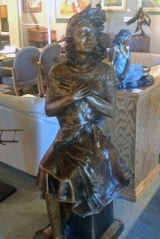 Wingless Victory on display in the showroom at Adonis Bronze