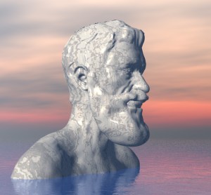 3D image of Empedocles. Of course, we have no idea what they really looked like.