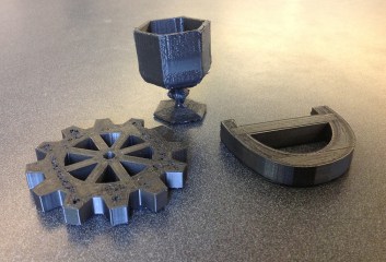 Black plastic objects