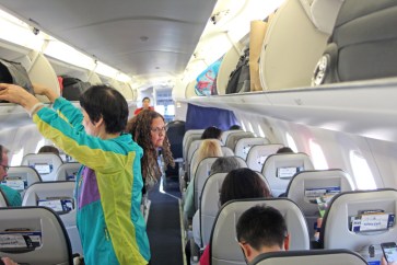 Boarding flight from SLC