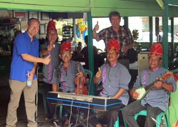 Craig and David with band