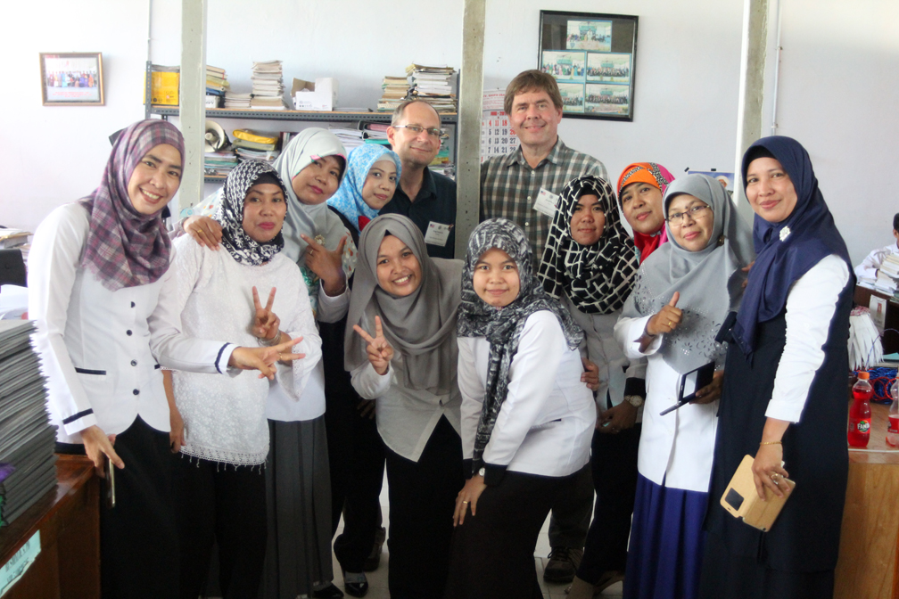 Craig and David with teachers