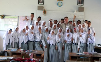 David with English class