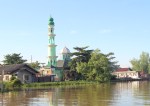Green tower mosque