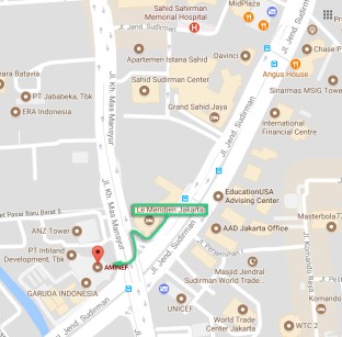 Le Meridien and AMINEF map